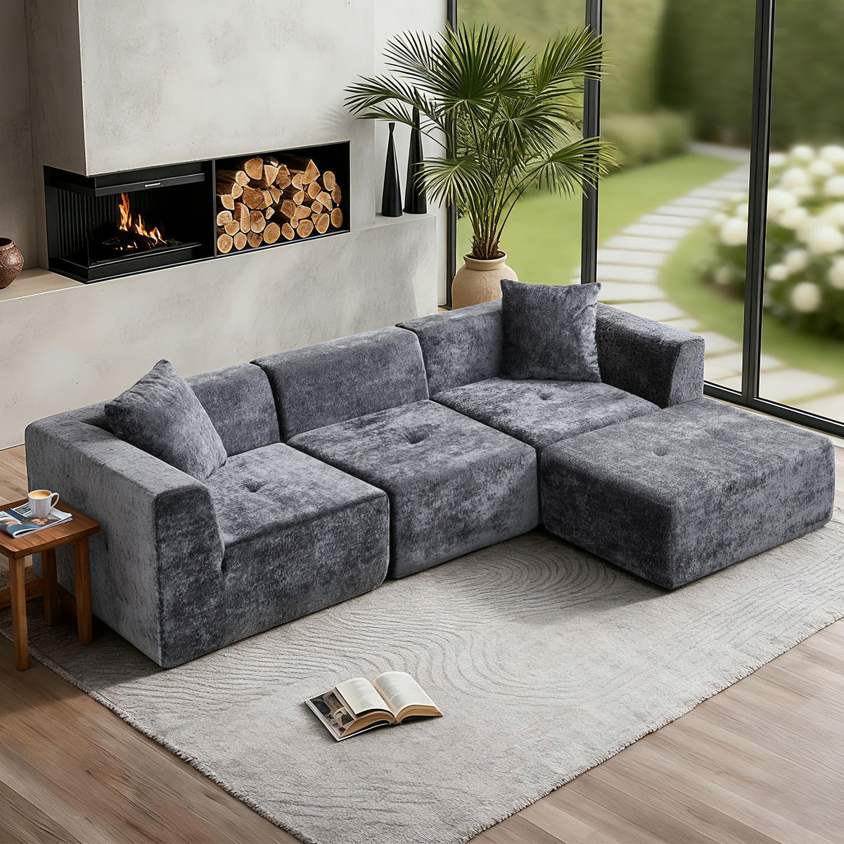 108" Modular Sectional Sofa L-Shape Chaise