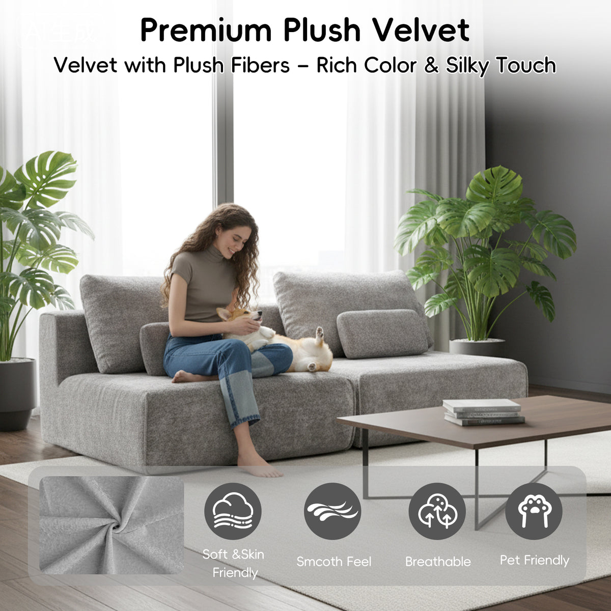AIMSTYTO Modular Sectional Sofa Couch