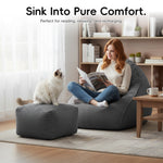 Cloud Bean Bag Chair with Ottoman for Adults