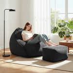 Cloud Bean Bag Chair with Ottoman for Adults
