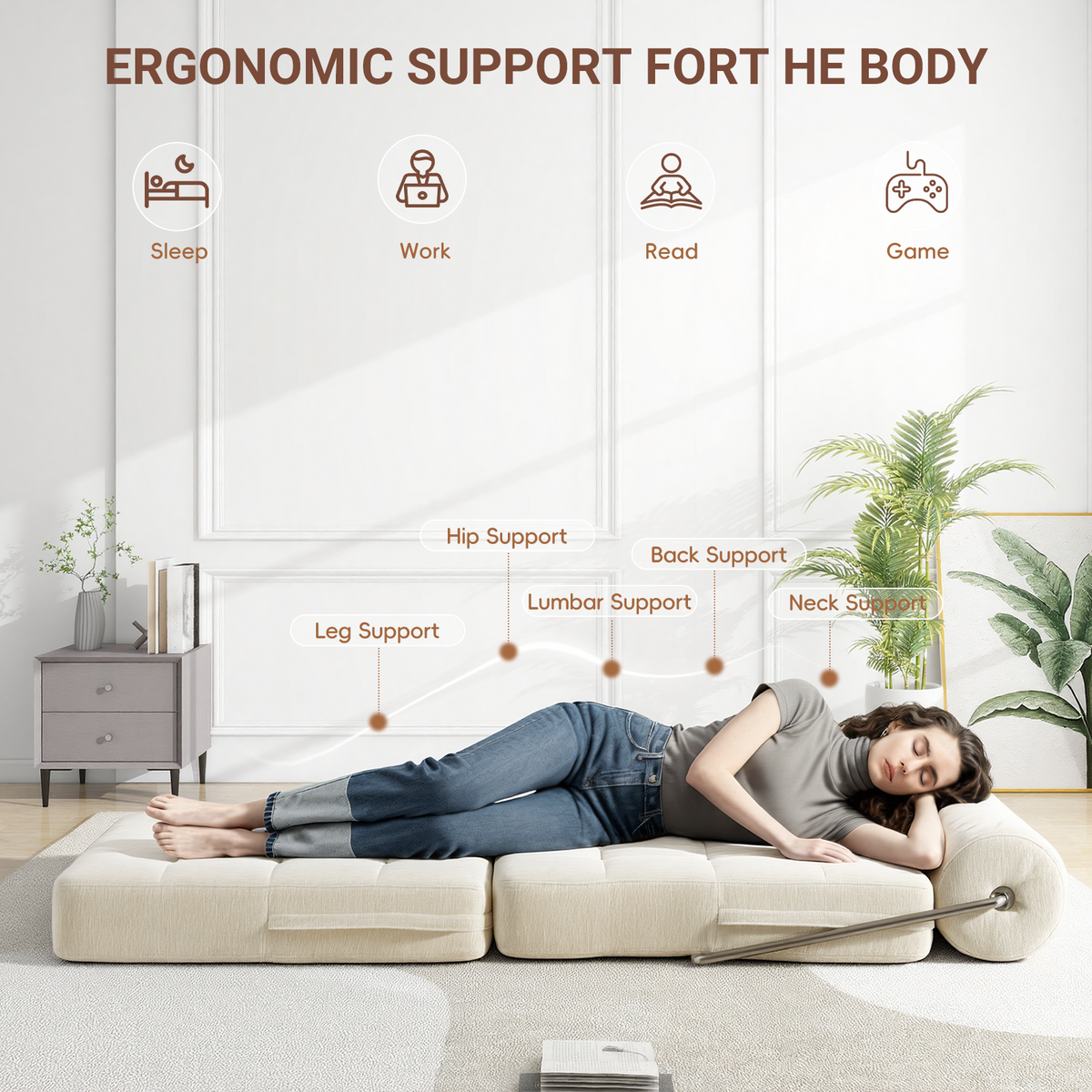 4-in-1 Folding Sofa Bed