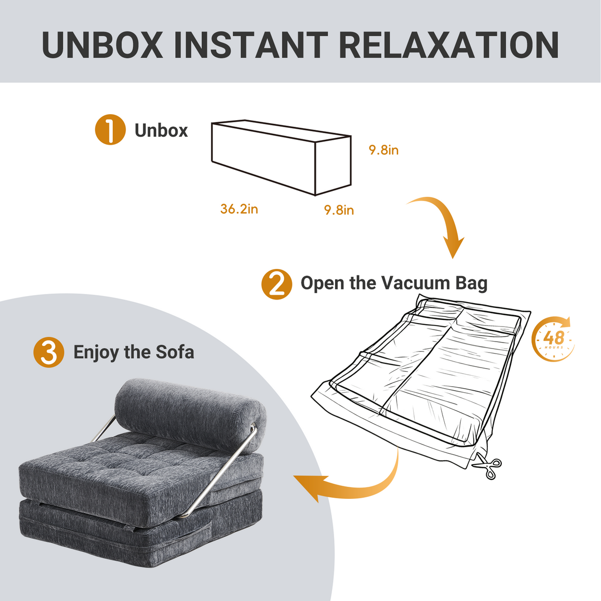 4-in-1 Folding Sofa Bed