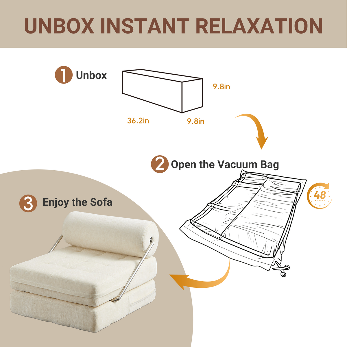 4-in-1 Folding Sofa Bed